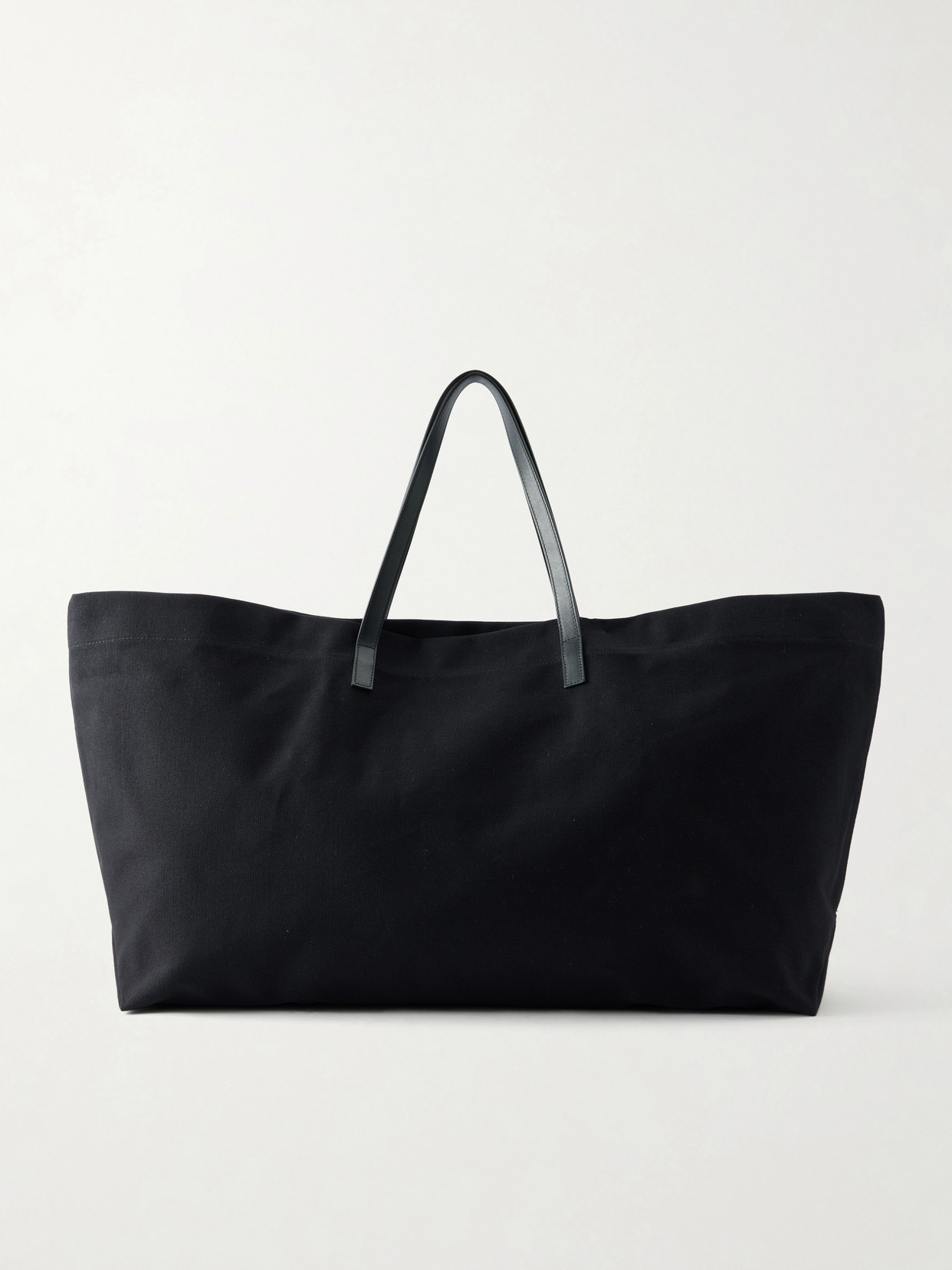 KALLMEYER - Cottage Leather-trimmed Canvas Tote - Black | NET-A-PORTER (US)