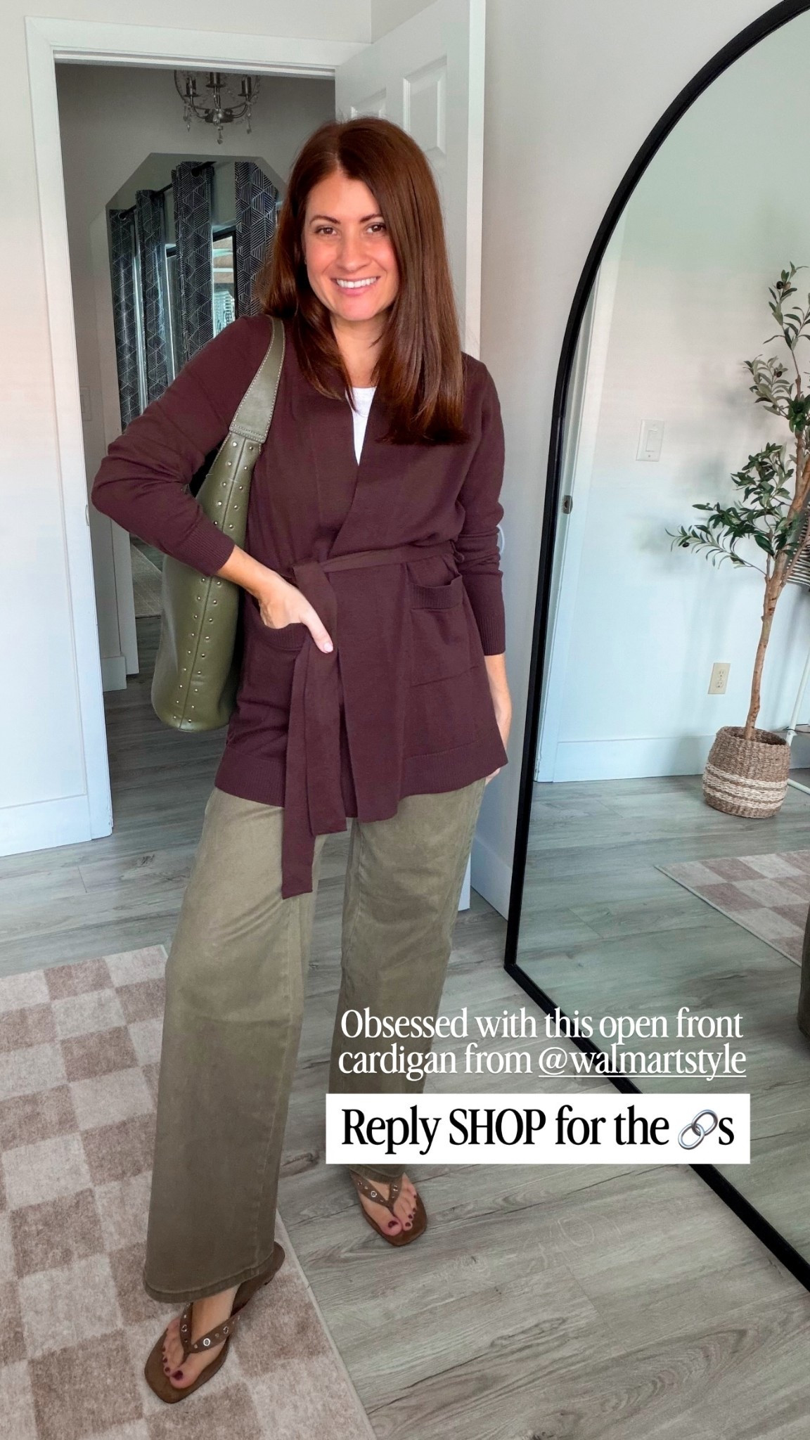 Obsessed with this open front cardigan from @walmartstyle  Reply SHOP for the 🔗s