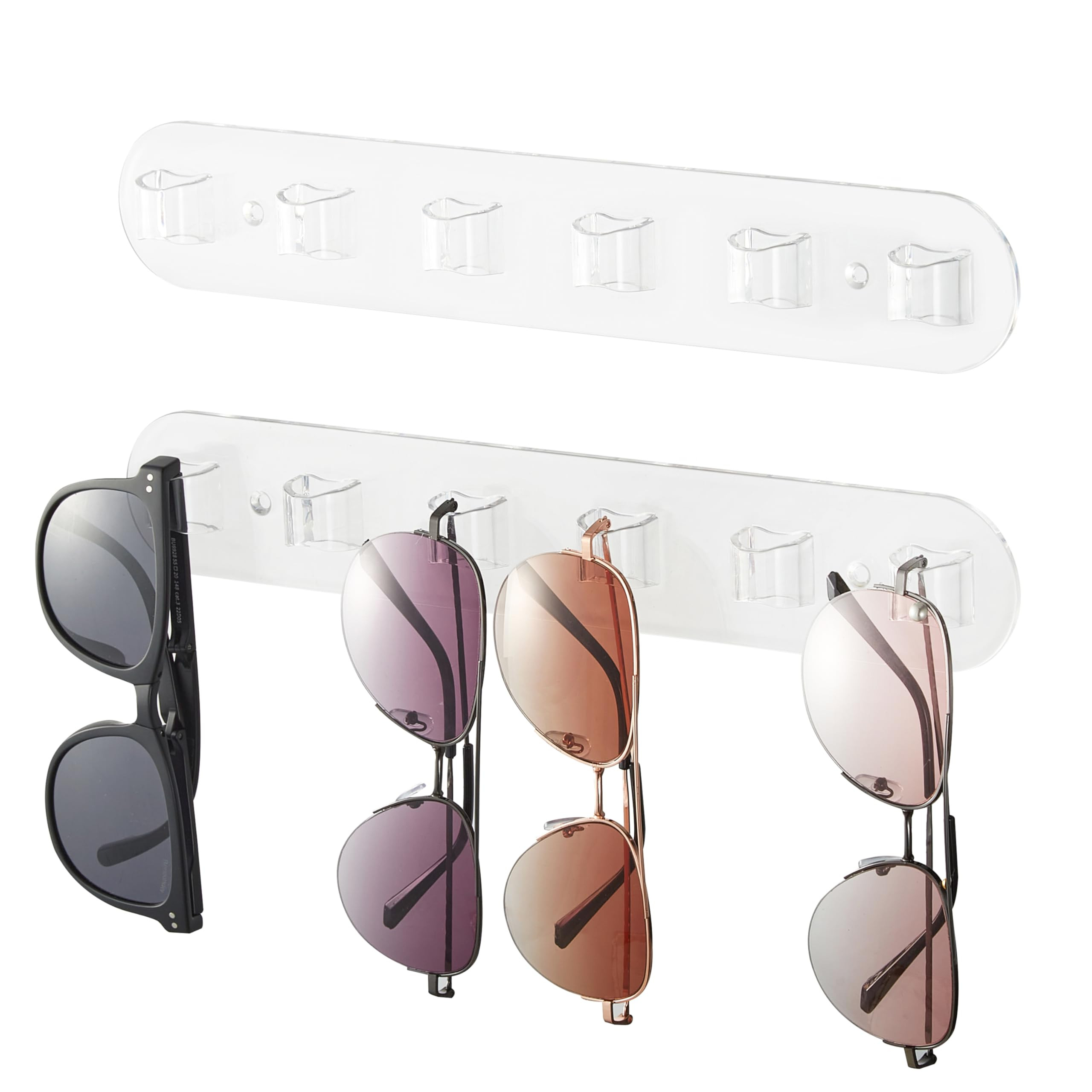 WPESI Wall Glasses Holder 2 pack,Sunglass Organizer,Acrylic Sunglasses Display,Sunglasses Rack fo... | Amazon (US)