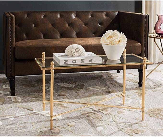 Safavieh Home Collection Tait Gold Coffee Table | Amazon (US)