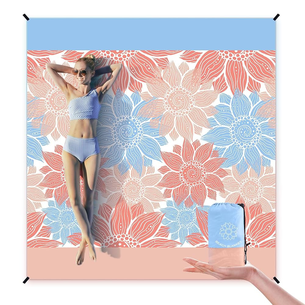 Beach Blanket Sandproof Extra Large Beach Mat Adults Waterproof Quick Drying Sand Free Mat Made b... | Amazon (US)