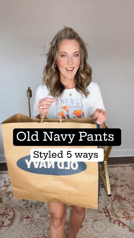 Old Navy linen blend pants perfect for spring - They’re less than $30 pair perfectly with any Old Navy top - all tops under $20 - size small in all - 💙🤍

#LTKstyletip #LTKfindsunder50 #LTKsalealert