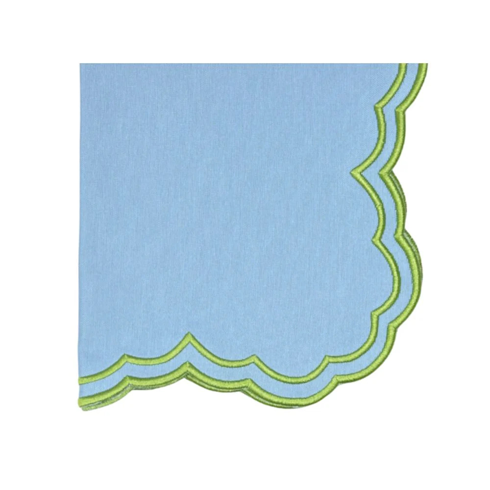 Bettina Napkin in Blue & Green, Set of 4 | Over The Moon