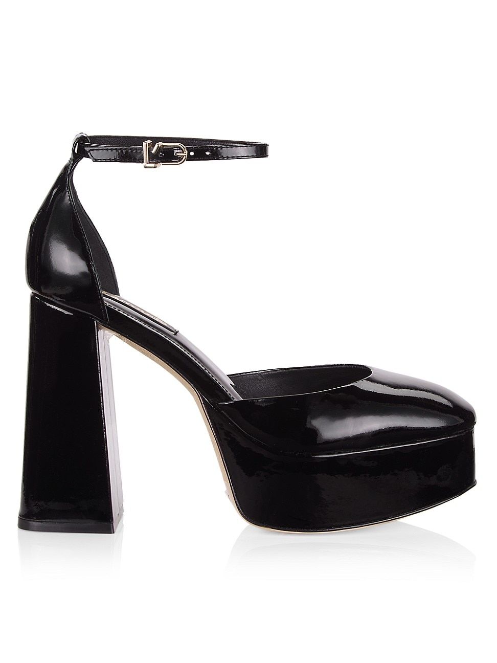 Women's Ari Patent Leather Ankle-Strap Platform Pumps - Black - Size 8.5 | Saks Fifth Avenue