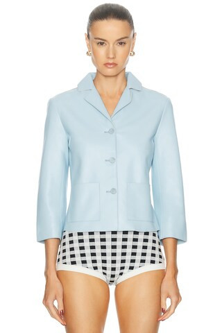 Cult Gaia Layton Blazer in Baby Blue | FWRD 