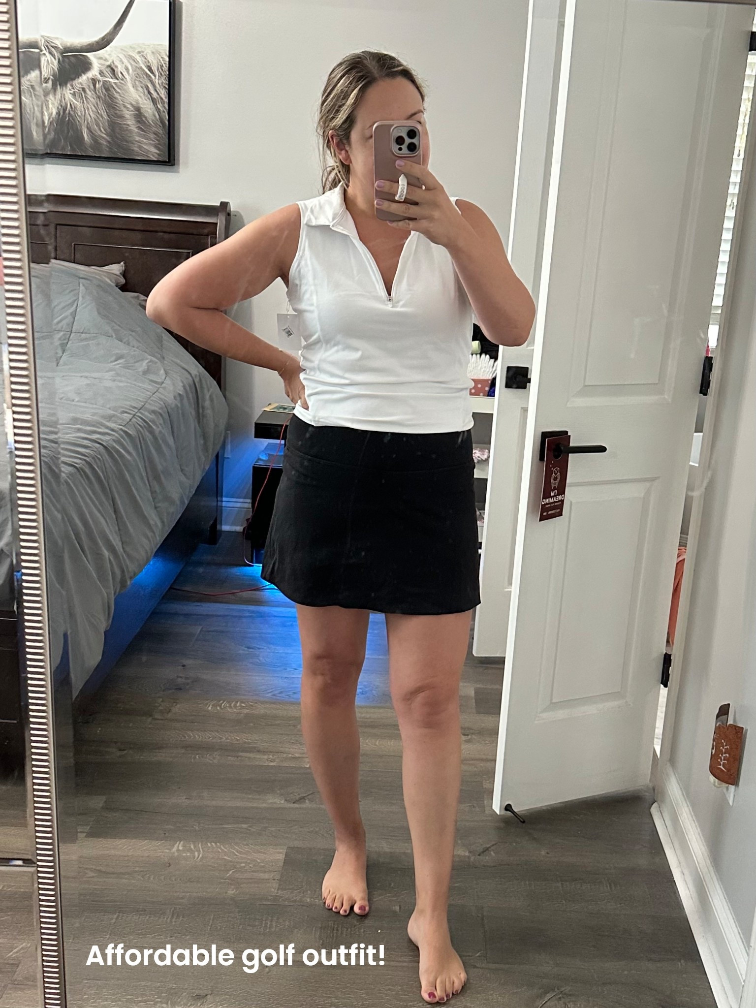 Easy sleeveless quarter zip true to size. Black yoga skirt meets golf skirt in lots of colors - built in shorts  

#LTKFamily #LTKActive #LTKFindsUnder50