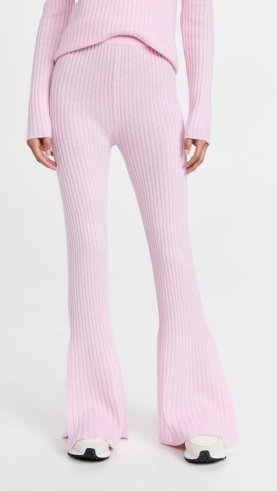 Something Navy Women's Ribbed Knitted Flare Pants | Amazon (US)