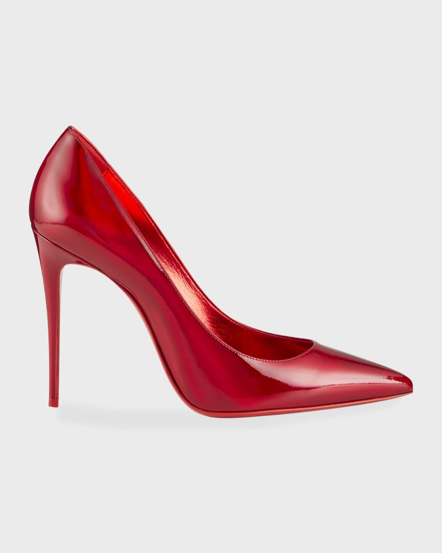 Christian Louboutin Kate Patent Pointed-Toe Red Sole High-Heel Pumps | Neiman Marcus
