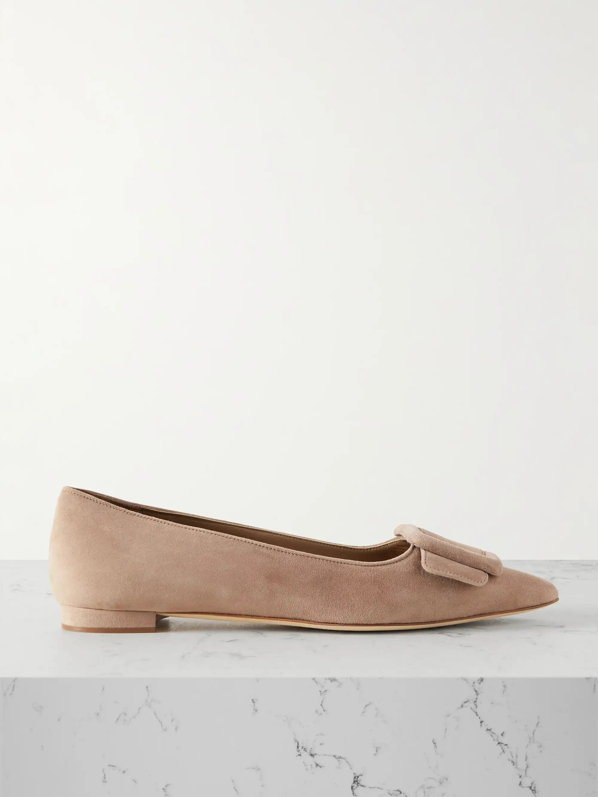 Maysale suede point-toe flats | NET-A-PORTER (US)