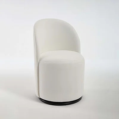 Upholstered Velvet Dining Chair, 360 Degree Swivel Barrel Chair, Accent Makeup Vanity Side Chair | Wayfair North America