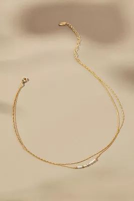 Delicate Layered Stone Necklace | Anthropologie (US)