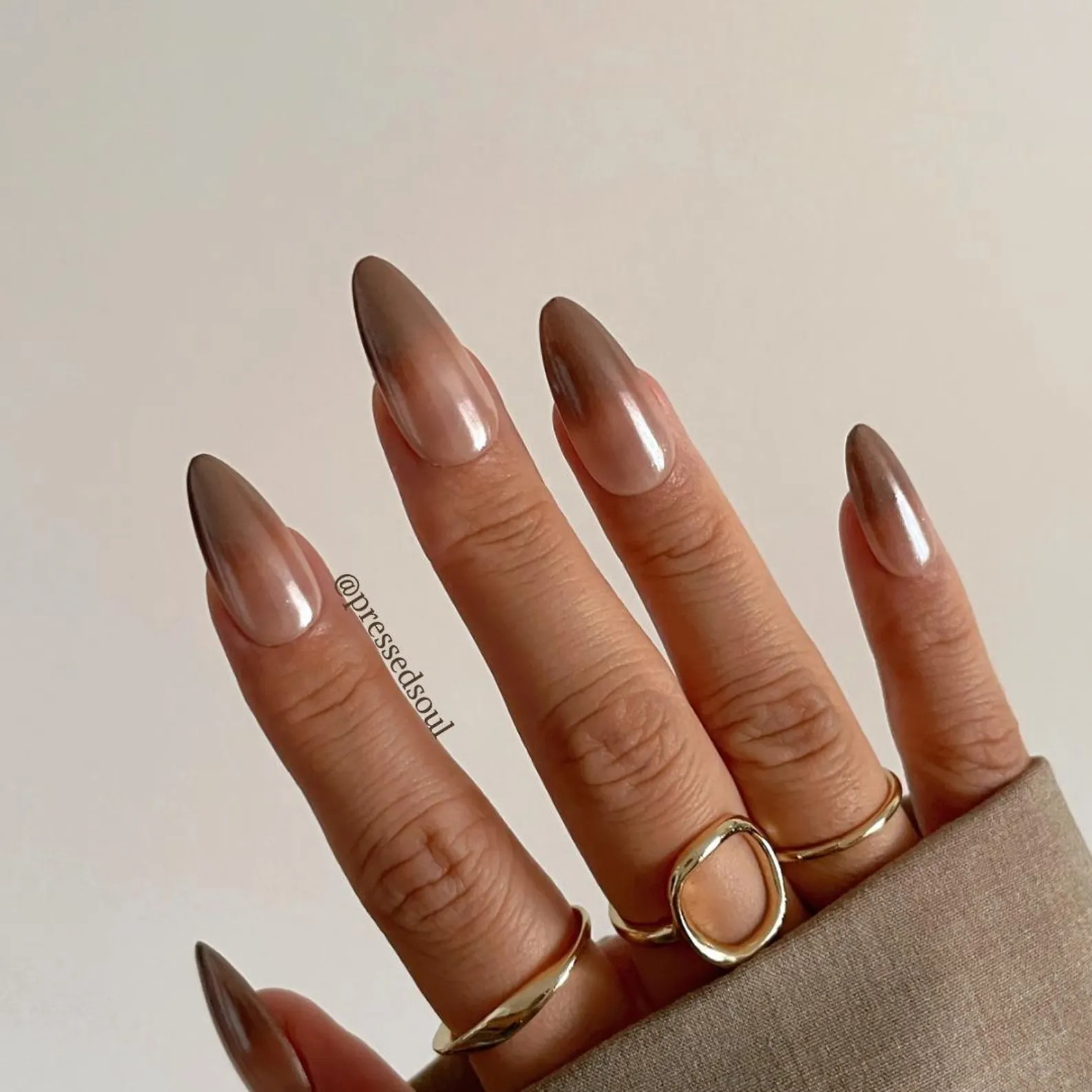 RHEA | Glazed Gradient Brown Press On Nails | Glazed Nails | Autumn Nails | Chocolate Glazed Donu... | Etsy (Global)
