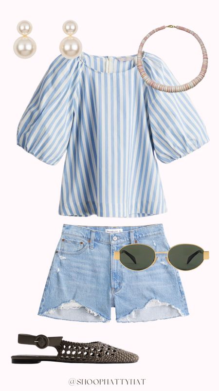 H&M outfit inspo - H&M new arrivals - summer outfit ideas - summer fashion - blue and white striped blouse - preppy tops  - vacation outfits - preppy outfit inspo - trendy outfits - casual summer outfits - summer wee accessories 

#LTKSeasonal #LTKStyleTip