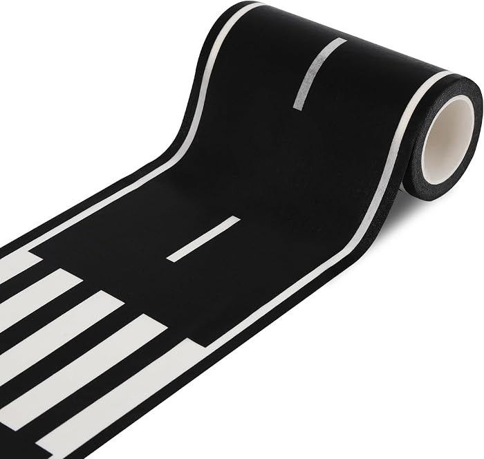 RECER Black Road Track Tape,Road Tape Track,Race Cars Decorations for Birthday Party, 33' x 4" Ea... | Amazon (US)