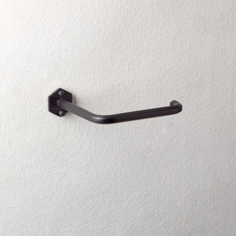 Hex Matte Black Wall Mounted Toilet Paper Holder + Reviews | CB2 | CB2