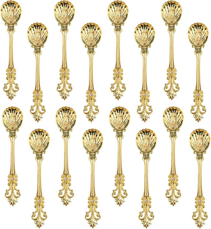 Yarlung 16 Pack Mini Coffee Spoons, 4.5 Inch Demitasse Vintage Spoon for Espresso, Tea, Dessert, ... | Amazon (US)