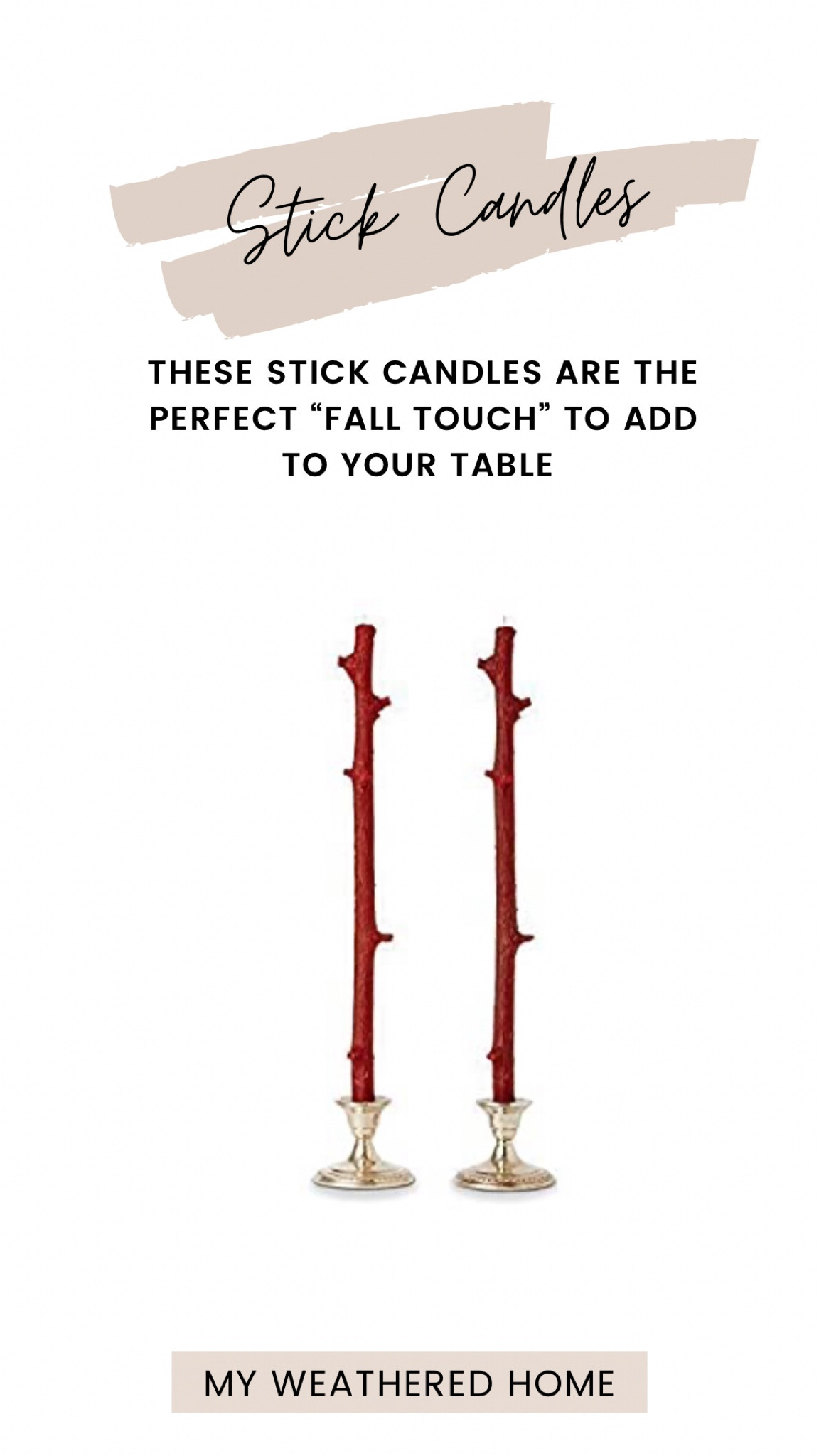 These are the best candles to use for your fall table scapes! I have them in brown and I love them! 

#LTKhome #LTKSeasonal