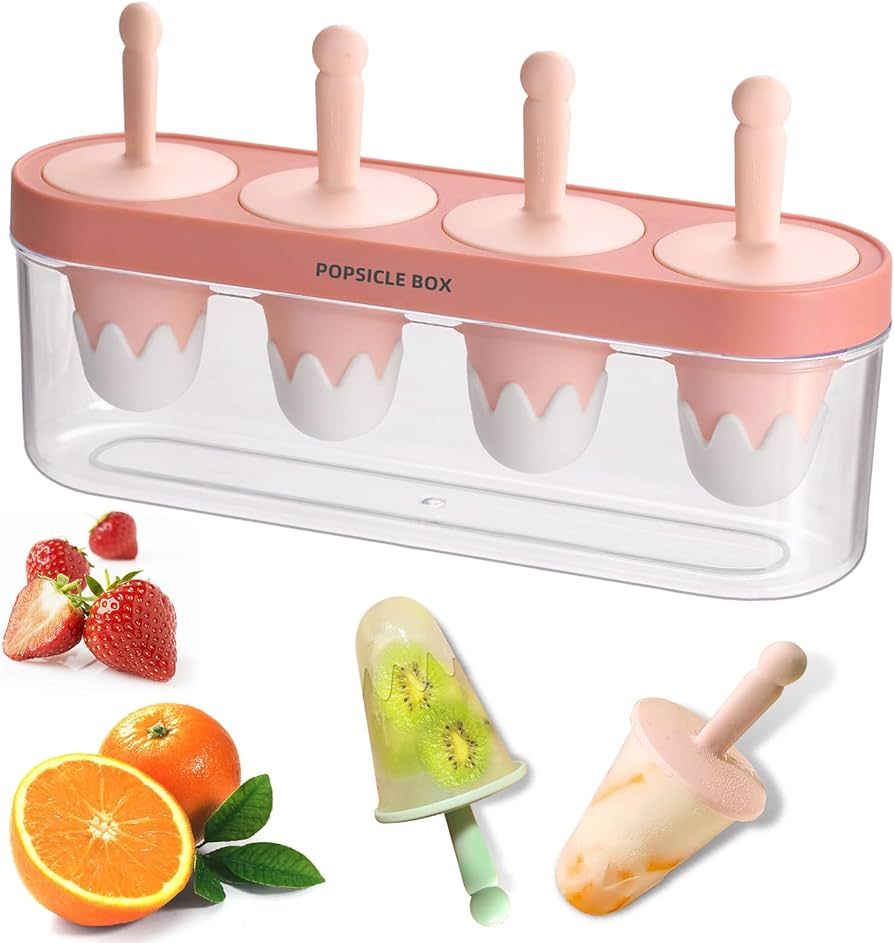 Silicone Popsicle Molds, Ice Pop Molds, Easy Release, Storage Container for Homemade Food, Kids I... | Amazon (US)