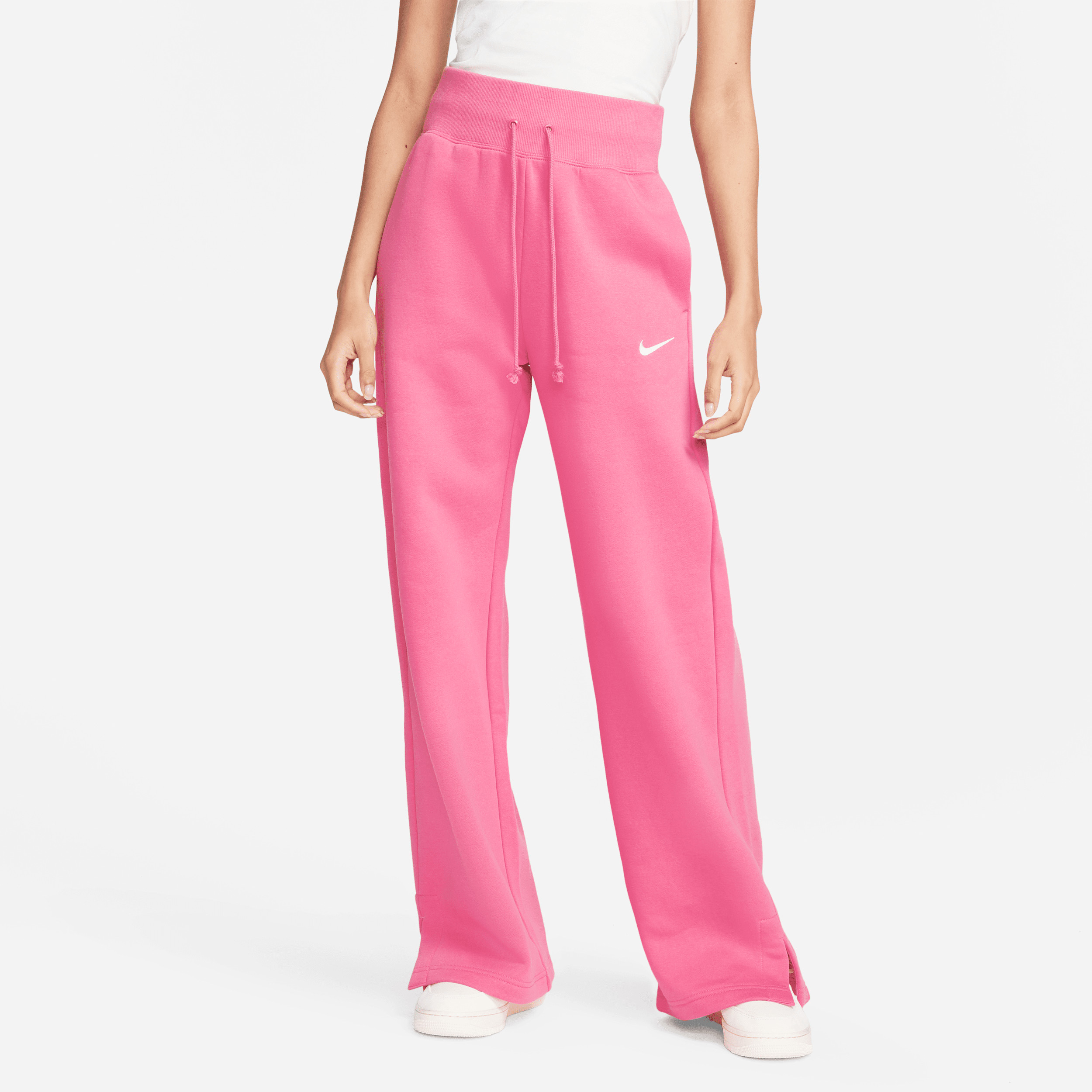 Women's Nike Sportswear Phoenix Fleece High-Waisted Wide-Leg Sweatpants in Pink, Size: XL | DQ5615-6 | Nike (US)