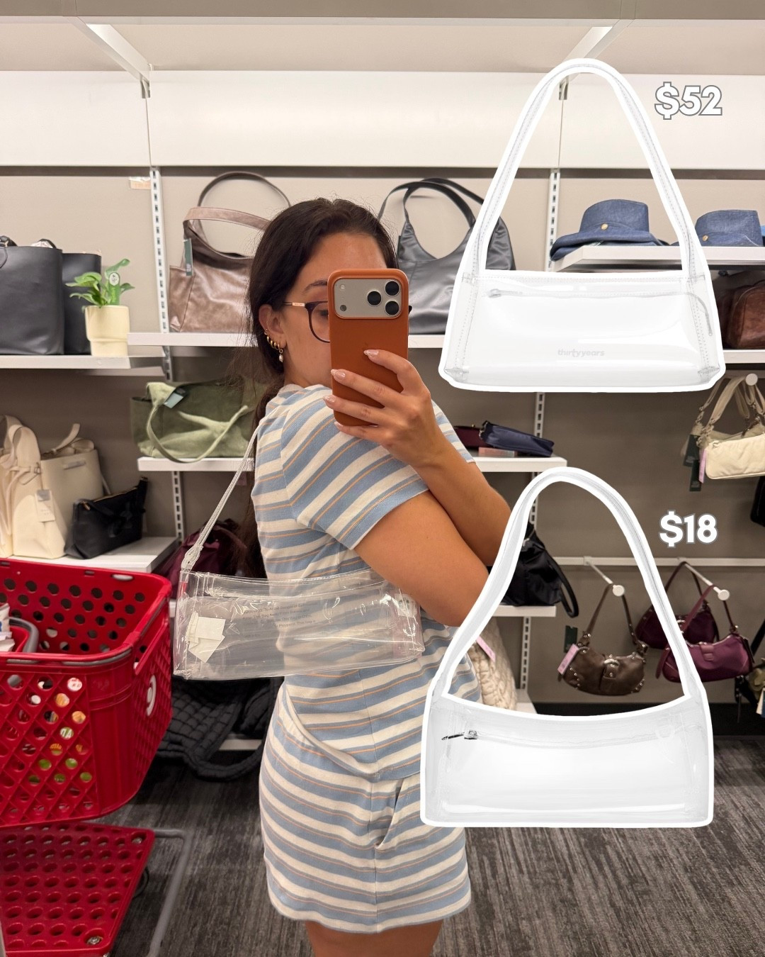 This $18 Target find is giving the same clear stadium bag look for WAY less. 👀 Perfect for football season, concerts, and game days when you need a stadium-approved clear bag without spending $52. Such a good look for less! Def grabbing one to have on hand! Never forget when I was forced to throw away my clear fanny pack at the Bears game in Chicago #RIP 😪

#LTKSeasonal #LTKWorkwear #LTKTravel