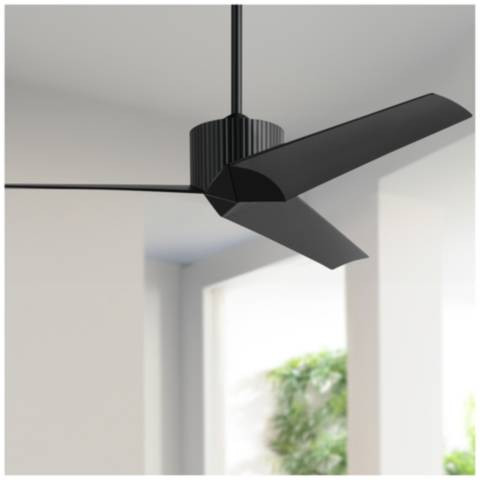 56" Kichler Almere Satin Black Indoor Ceiling Fan with Wall Control - #261X9 | Lamps Plus | Lamps Plus