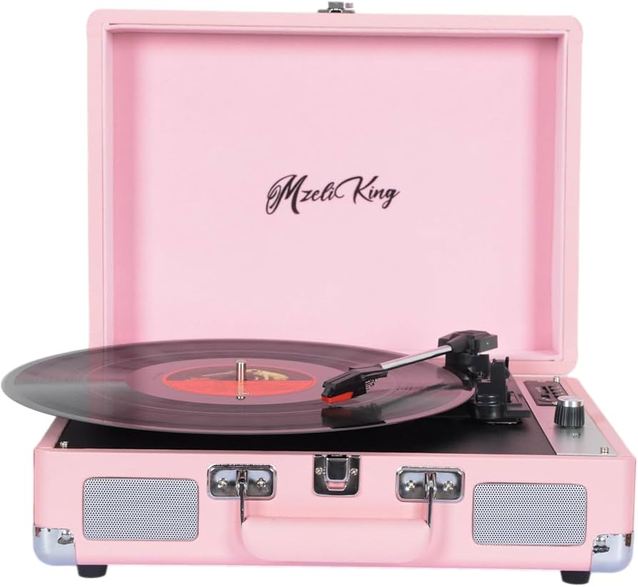 Vinyl Record Player with Built-in Stereo Speakers,Bluetooth Turntable, 3-Speed Portable LP Vinyl ... | Amazon (US)