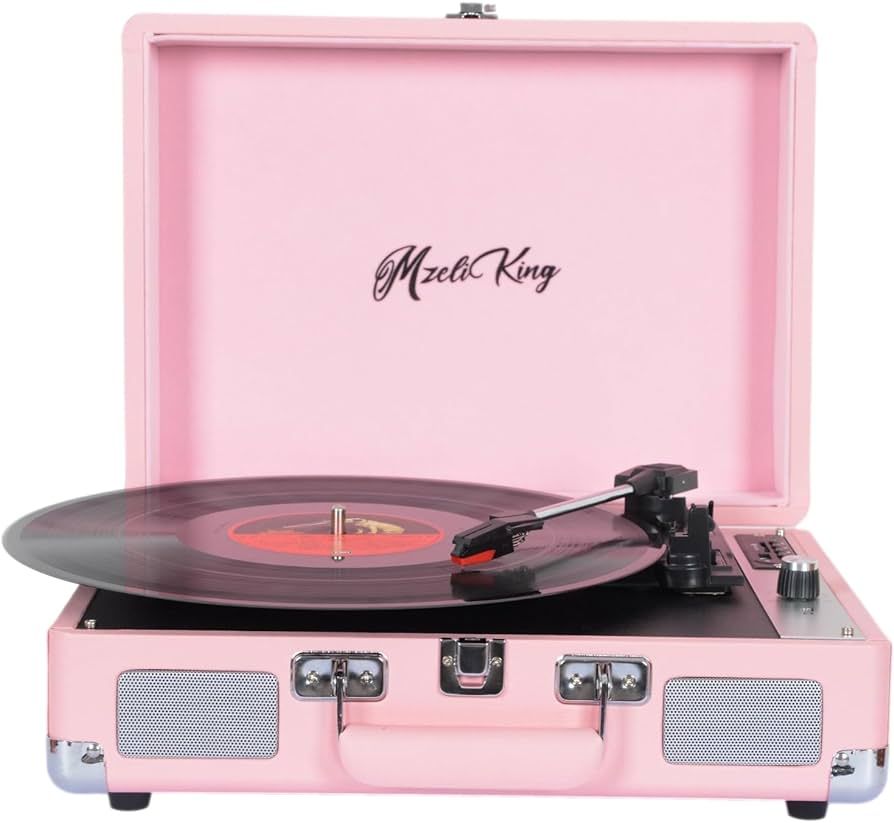Vinyl Record Player with Built-in Stereo Speakers,Bluetooth Turntable, 3-Speed Portable LP Vinyl ... | Amazon (US)