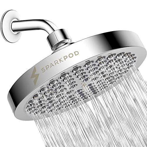 SparkPod Shower Head - High Pressure Rain - Luxury Modern Chrome Look - Tool-less 1-Min Installat... | Amazon (US)