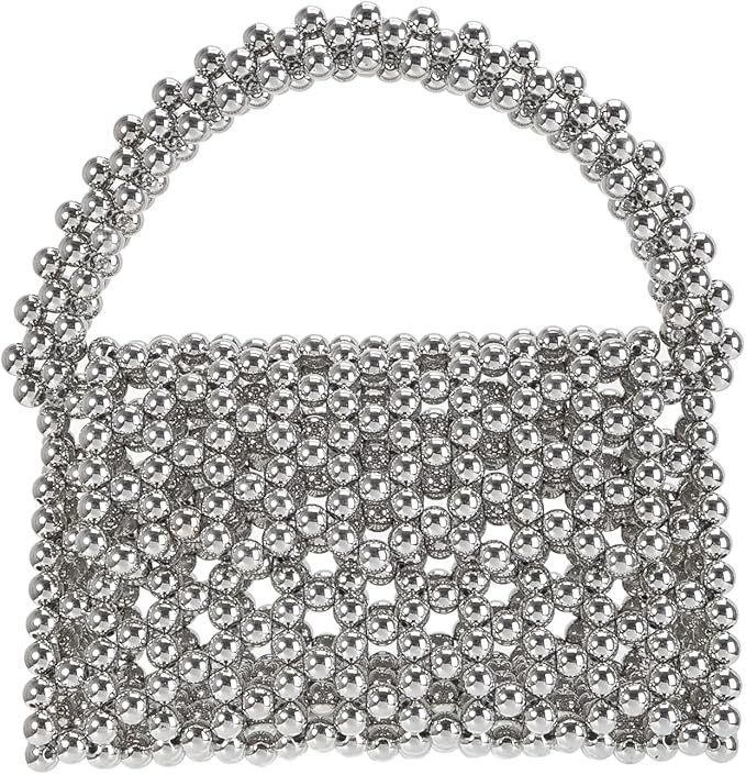 YUSHINY Candy Color Acrylic Beaded Hollow Handbag Evening Clutch Triangle Bags for Wedding Party | Amazon (US)