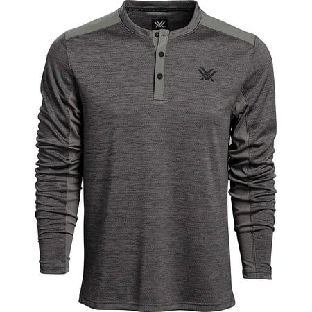 Vortex Optics Men's Northern Heights Henley Long Sleeve Shirts, Grey Heather, XX-Large | Walmart (US)