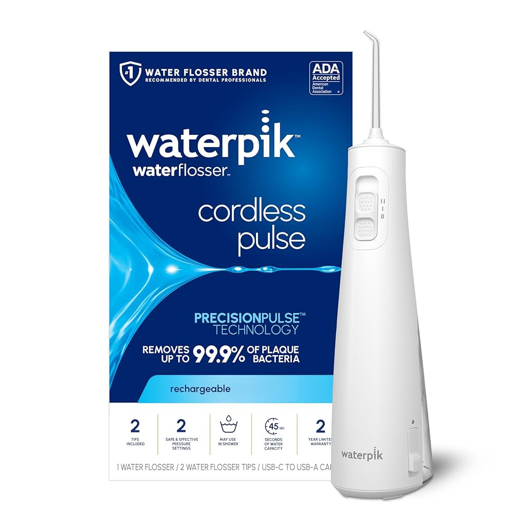 Waterpik Cordless Pulse Rechargeable Portable Water Flosser for Teeth, Gums, Braces Care and Trav... | Amazon (US)