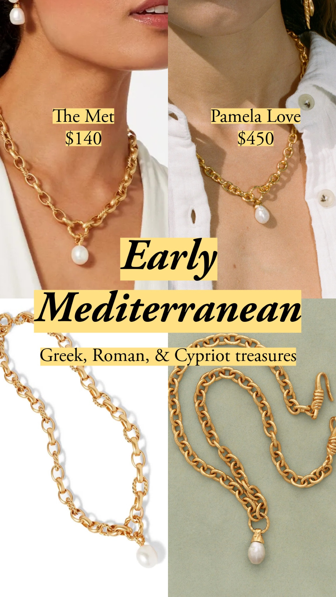 Greek, Roman, and Cypriot treasures from ancient times to about 300AD look current today, as chains have gotten a little heavier but no less refined. 

They’ll be gorgeous as gifts, of course! Wear them on their own, or stack with a dainty favorite  

#jewelry #classicstyle #chains #chunkychains

#LTKHoliday #LTKCyberWeek #LTKFindsUnder50
