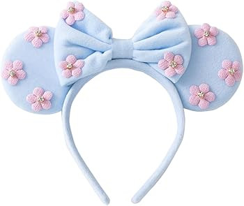 Pearl Mouse Ears Bow Headbands, Sparkle Minnie Ears Headband Glitter Hair Band for Party Princess... | Amazon (US)