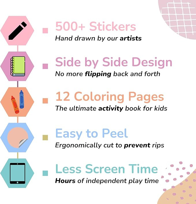 A Magical World Princess Coloring Book with 500+ Stickers & 12 Scenes by Cupkin - Side by Side Ac... | Amazon (US)