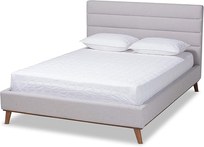 Baxton Studio Beds (Platform), Queen, Grayish Beige | Amazon (US)