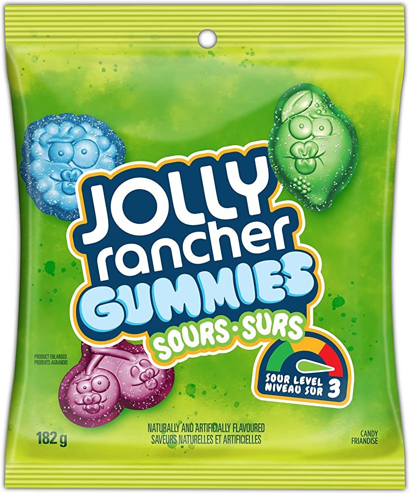 JOLLY RANCHER Gummies Sours Original, Mixed Fruit, Assorted Candy Gummies to Share, Snack Sized A... | Amazon (CA)