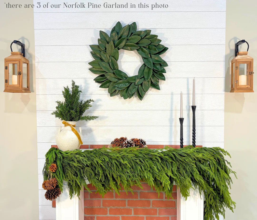 Artificial 6' Norfolk Pine Garland - Ships Next Day | Journey Decor