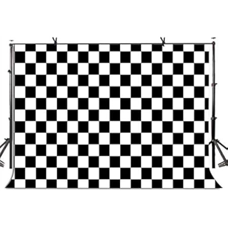 Black and White Racing Checker Texture Grid Birthday Chess Board Theme Photography Backdrops 8x6ft F | Amazon (US)