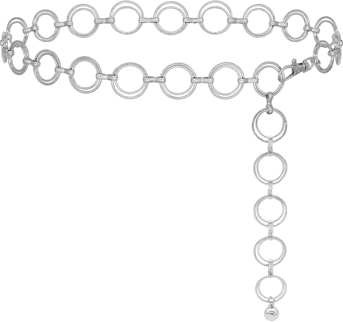 HIQUACC Women's Metal Waist Chain Chunky Body Jewelry Belly Link Belt | Amazon (US)