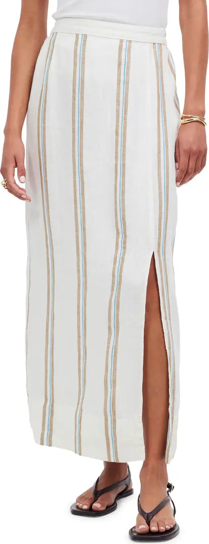 Stripe Linen Column Skirt | Nordstrom Rack