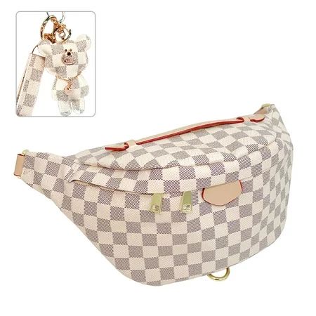 Zsoznqaky Checkered Bum Bag Belts Bag for Women Fanny Pack Checkered Waist Bag for Women Bags Crossb | Walmart (US)