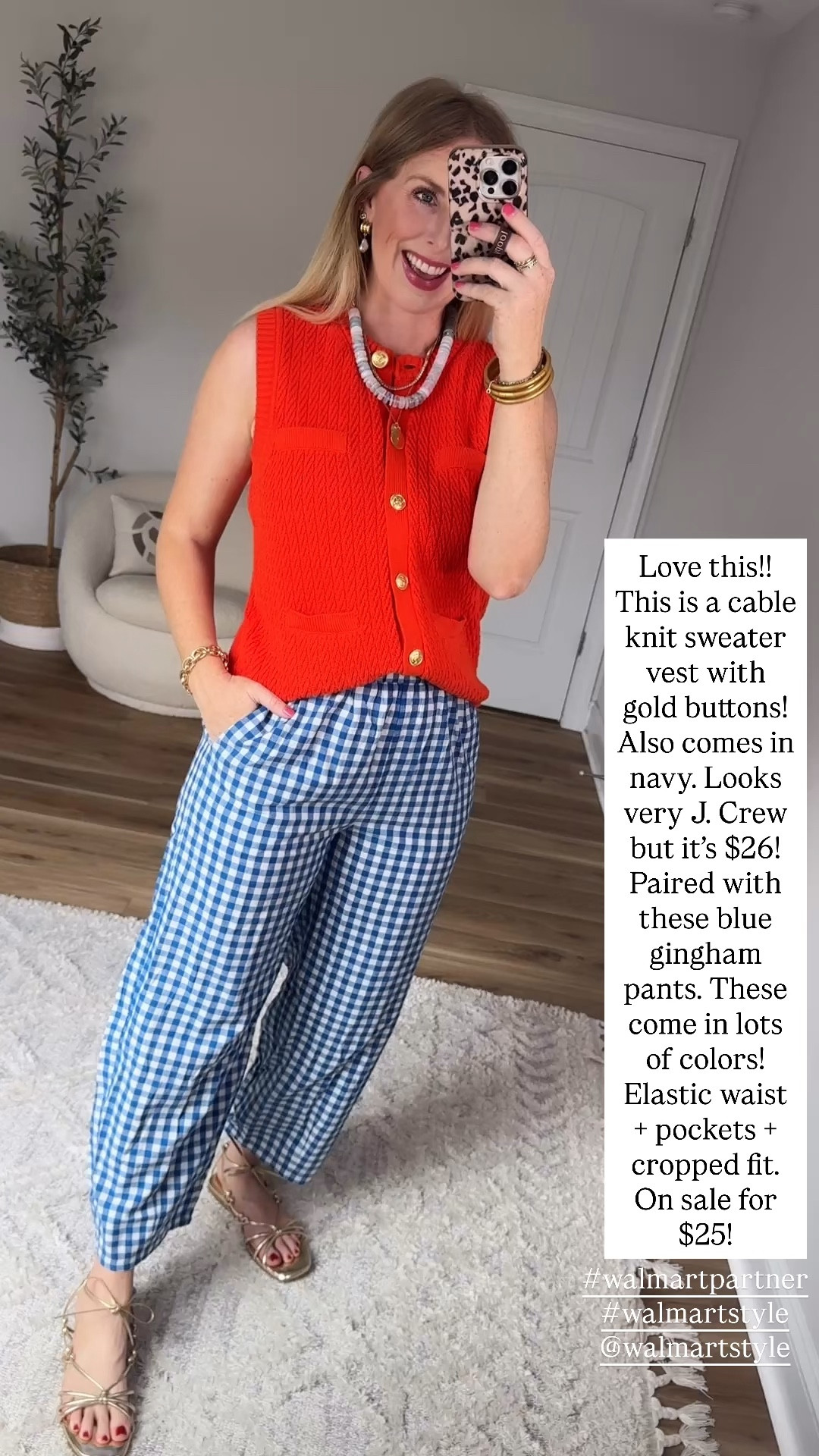 Weekend Walmart Wins try-on
Red sweater vest- small
Blue gingham pants- medium 

#walmartpartner #walmartstyle @walmartstyle

#LTKootd #LTKmomlife #LTKgrwm