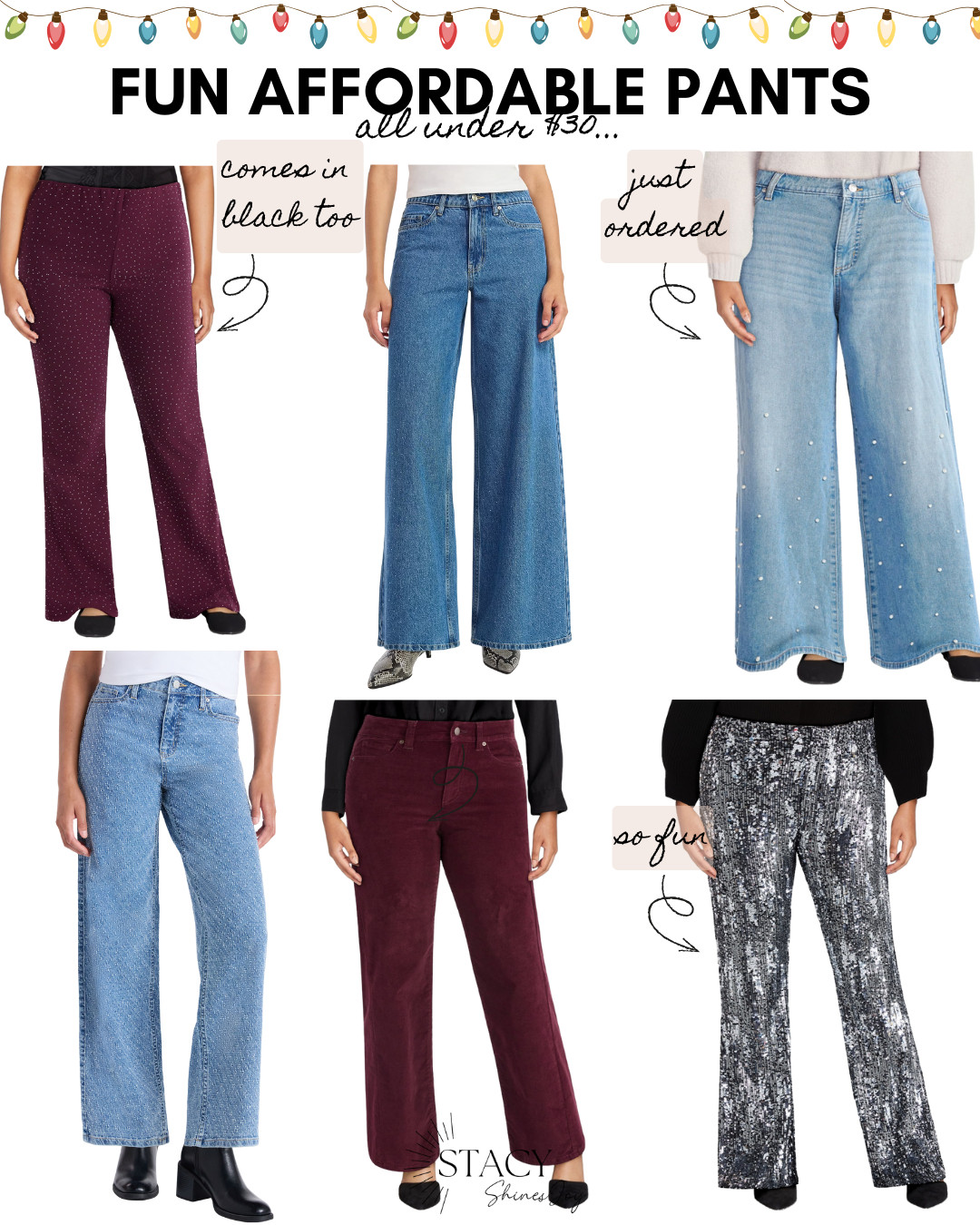 loving the sparkly pants trend! So many great options here from walmart. great for the holidays, work and nights out. 

 #LTKHoliday #LTKSeasonal #LTKFindsUnder50