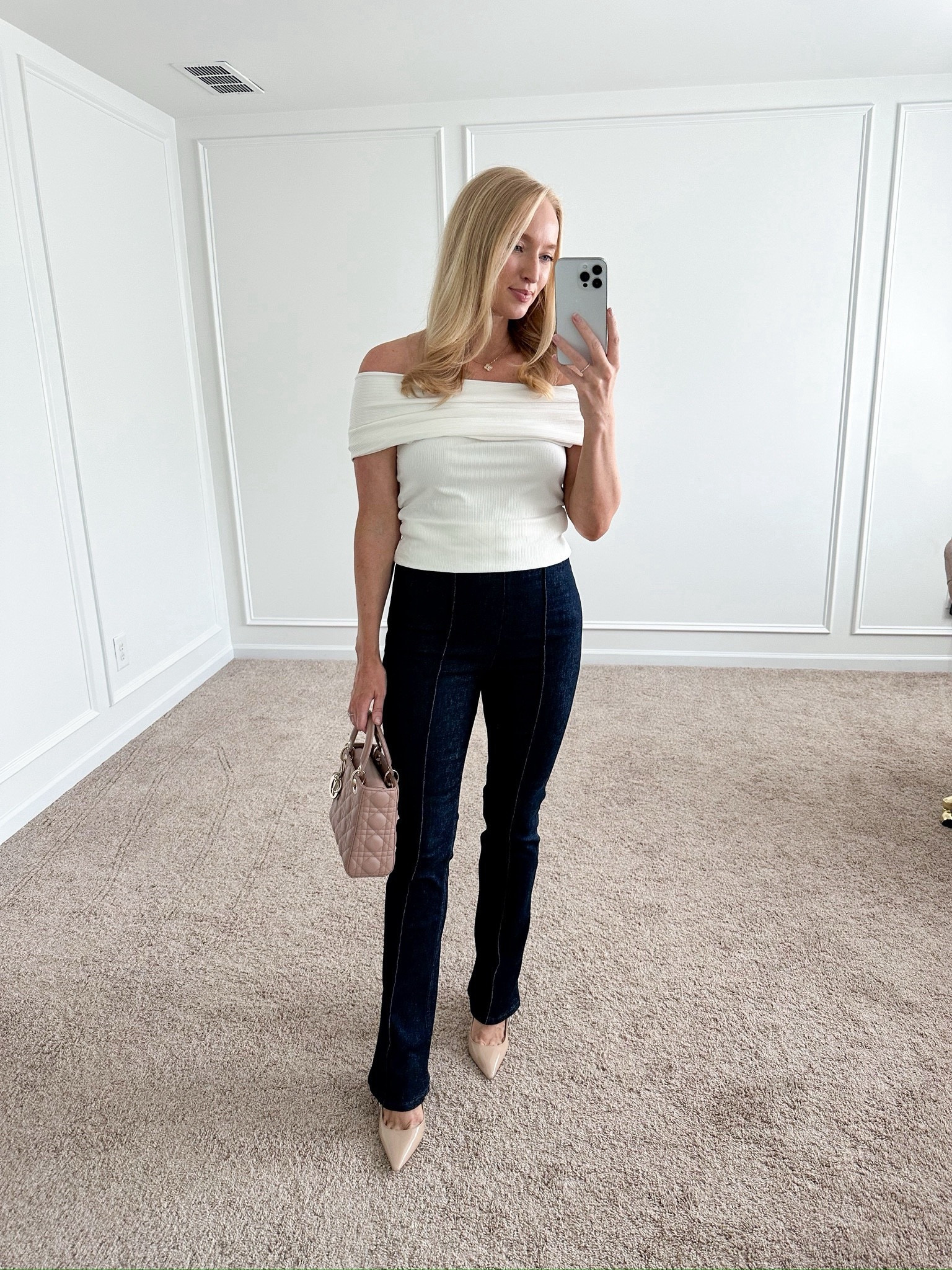 The perfect girls night out look! These jeans are a best seller and so good, they have great stretch while providing support.  Wearing size small in the top and jeans. Use my code AMANDAJOHNxSPANX for 15% off! Fall outfits // elevated outfits // date night outfits // girls night out outfits // Spanx fashion 

#LTKStyleTip #LTKSeasonal