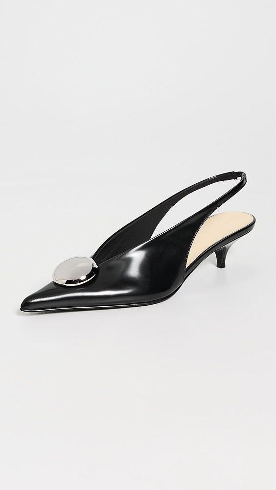 Dome Slash Slingbacks in Polished Calf | Shopbop