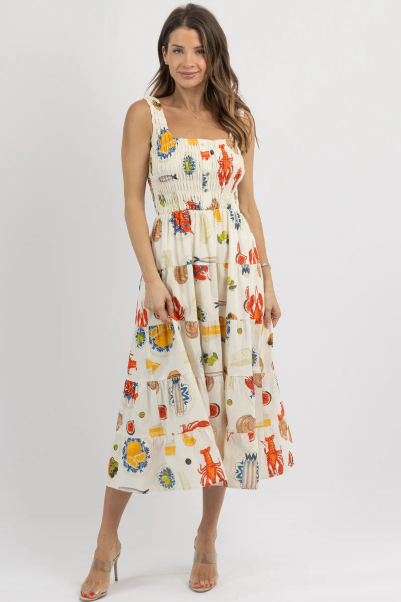 KESLIE CREAM MAXI DRESS | L'ABEYE