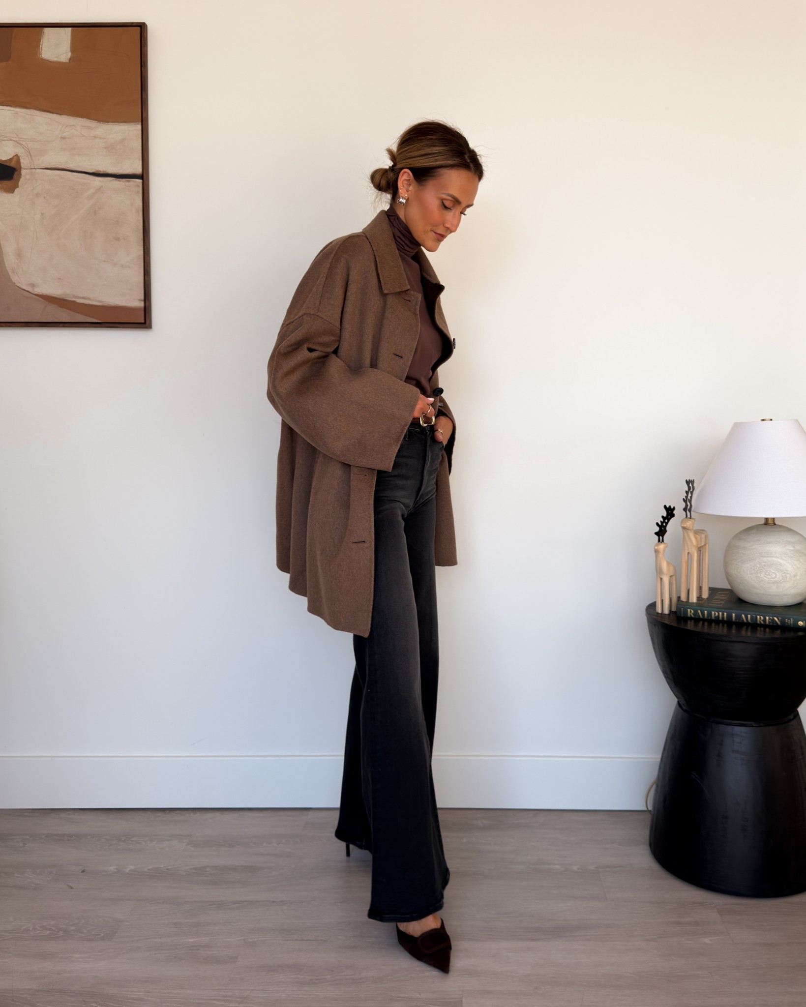 The prettiest relaxed fit coat with side slits that add so much movement and ease! 
The perfect gift on sale! 
Jeans are fully stocked size 26 
Top xs!

#LTKSaleAlert #LTKStyleTip #LTKGiftGuide