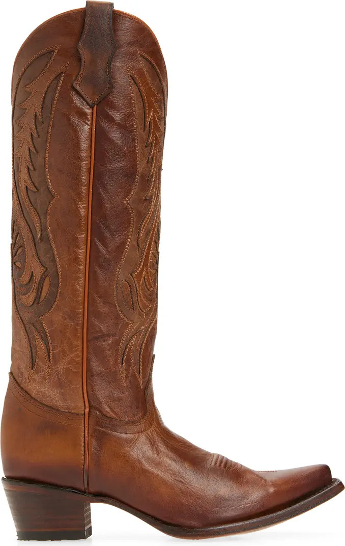 Embroidered Knee High Western Boot (Women) | Nordstrom