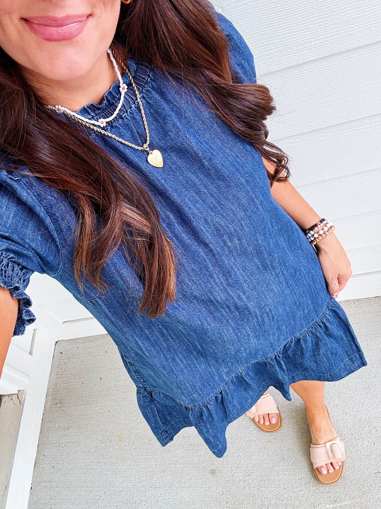 Cutest denim dress! Wearing a small 

#LTKSeasonal #LTKStyleTip #LTKFindsUnder50