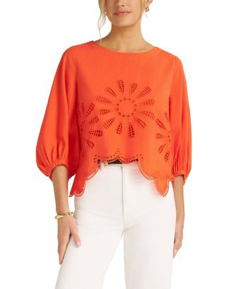 Indie Bubble Sleeve Embroidery Blouse | Bloomingdale's (US)
